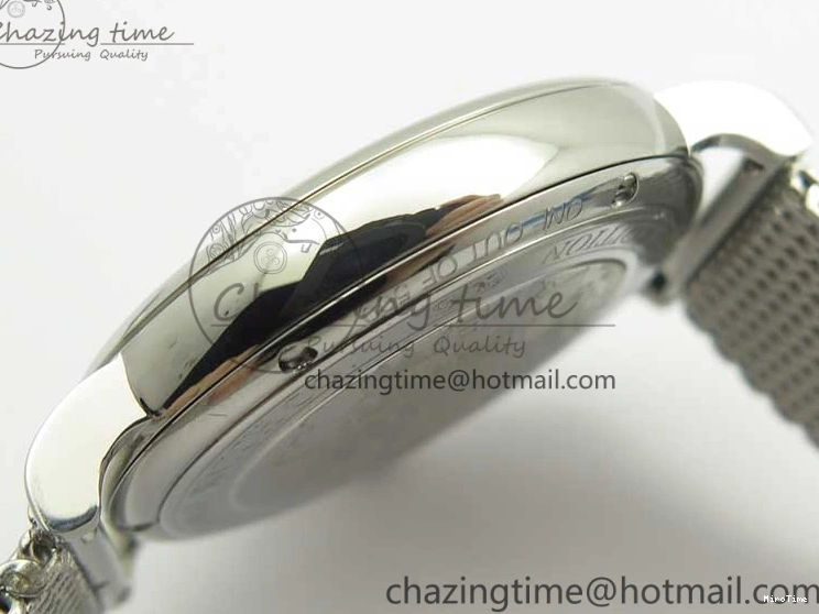 MIROTIME 0307 Portofino IW356501 SS V3 MK 1:1 Best Edition Blue Dial On SS Mesh Bracelet MIYOTA Timeless 7194